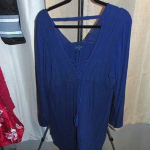 Women's Blue Lucky Brand Top 2X  ((B3))